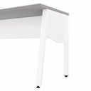 Ver imagem 7 de Estação Trabalho Plataforma Individual com Caixa de Tomadas Pés Cavalete 135cm Industrial Executive Cinza Sagrado E Branco