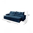 Ver imagem 2 de Sofá Sparta Retrátil e Reclinável 200cm - Azul
