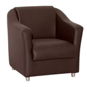 Ver imagem 2 de Kit 8 Poltronas Decorativa Reforçada Recepção Clinica Salão Courino Marrom
