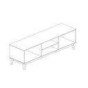 Ver imagem 3 de Rack para Tv até 60 Polegadas com 2 Gavetas 1 Porta Mel Off White Mb 1096 Movelbento