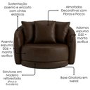 Ver imagem 5 de Poltrona Decorativa Maya Base Giratoria Courino Tcs 721 Moll