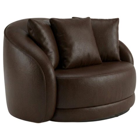 Poltrona Decorativa Maya Base Giratoria Courino Tcs 721 Moll
