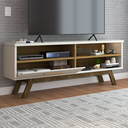 Ver imagem 2 de Rack para TV Até 55 Polegadas Bolonha 1 Porta Off White/Cinamomo - Panorama Móveis