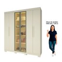 Ver imagem 5 de Guarda-Roupa Casal com 6 Portas com 2 Portas Reflecta com Pés com LED 100% MDF Império