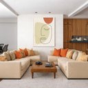 Ver imagem 3 de Canvas Posters Minimalista Abstrata 90x60cm Mold Branca