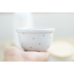 Kit Higiene Porcelana Bebê Maternidade Poá Cinza Unissex Bancada K066 - 12