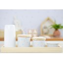 Ver imagem 6 de Kit Higiene Porcelana Bebê Maternidade Poá Cinza Unissex Bancada K066