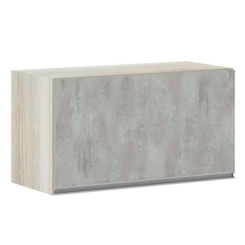 Armário Basculante 70cm 1 Porta Lis Legno Crema C/Concreto