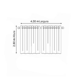 Cortina Maya 4,00m X 2,80m - Marrom Claro - 2