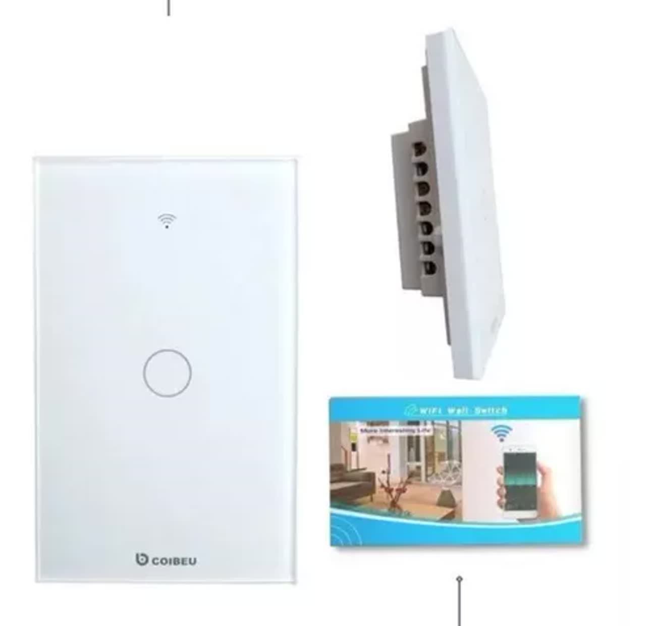 Interruptor Inteligente Wi-fi 1 Botão Touch Branco - 9