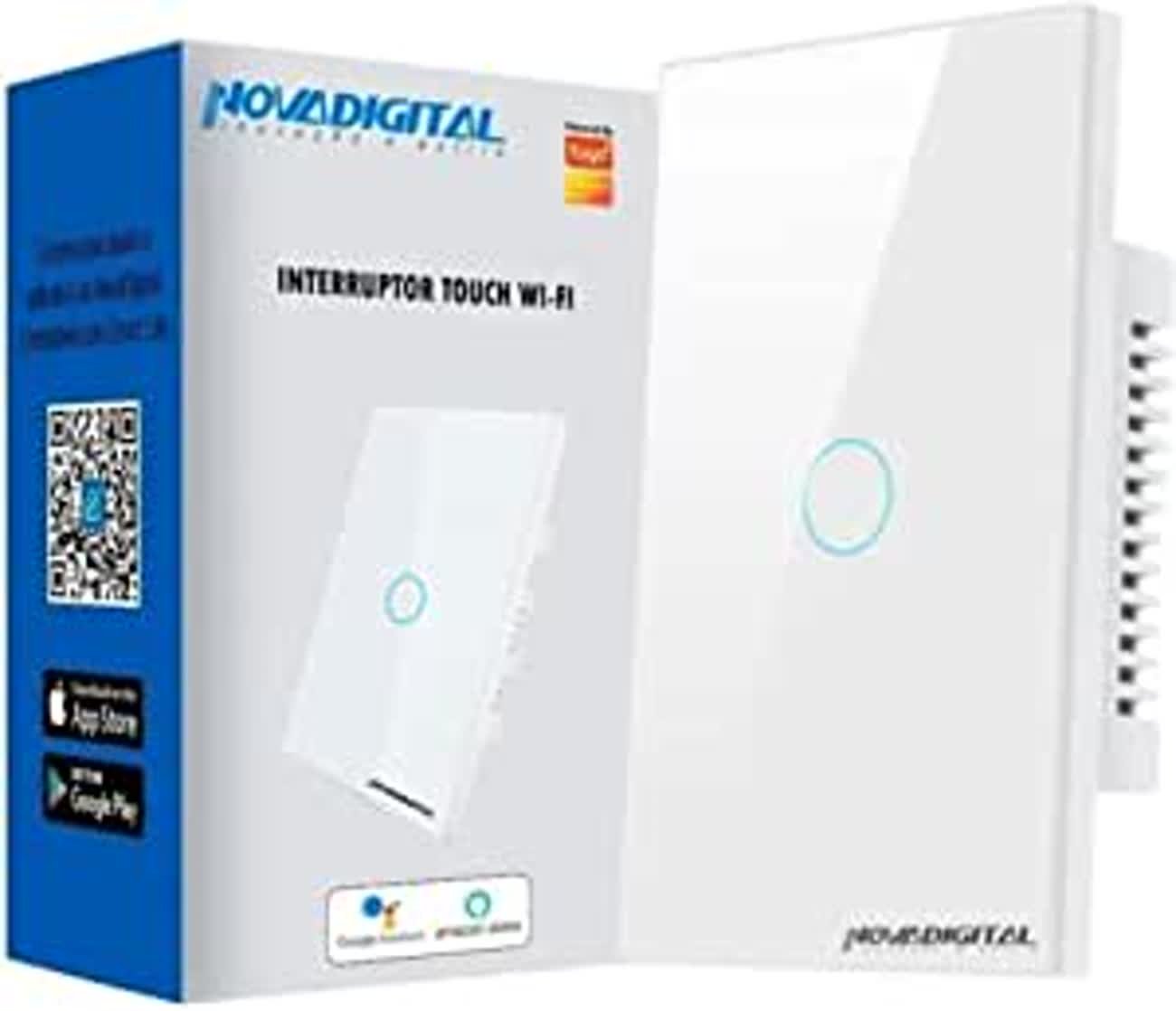 Interruptor Inteligente Wi-fi 1 Botão Touch Branco - 6