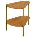 Ver imagem 1 de Mesa Lateral para Sala de Estar Orgânica Industrial 60cm Hagar D03 Freijó - Lyam Decor