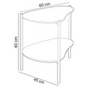 Ver imagem 5 de Mesa Lateral para Sala de Estar Orgânica Industrial 60cm Hagar D03 Freijó - Lyam Decor