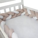 Ver imagem 1 de Protetor de Trança para Mini Berço 2,80 Mts - Rosê com Branco