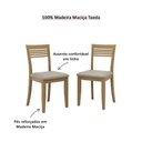 Ver imagem 3 de Conjunto com 2 Cadeiras 8981fn Rubi Madeira Maciça para Sala de Jantar Freijó Linho Arizona Finestra