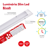 Luminária Slim Led Bivolt 120cm 36w Potência 6000k Temperatura 3200 Lúmens Durín - 2