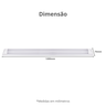 Luminária Slim Led Bivolt 120cm 36w Potência 6000k Temperatura 3200 Lúmens Durín - 3