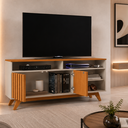 Ver imagem 3 de Rack para TV até 50 Polegadas com Prateleira Turin 1,36 - Off White/Nature