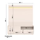 Ver imagem 3 de Rack com Painel para TV até 75 Polegadas 100% MDF 187cmx219cm Vitoria Regia Yescasa