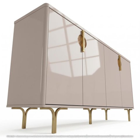 Buffet Aparador Marsala 4 Portas Off White 160cm Design Moderno