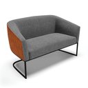 Ver imagem 7 de Namoradeira e 2 Poltronas Industrial Preto Stella Noz/linho D03 - D’Rossi