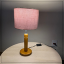 Ver imagem 4 de Abajur Sofia para Quarto Cúpula Tecido de Linho