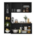 Ver imagem 5 de Armário de Cozinha Compacta com Balcão Linea Fit 4 Portas Multimóveis Mp2218 Preto