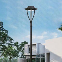 Poste Iluminaçao Publica 3 Metros Aço Pintura Eletrostatica Suporte Luminaria Refletor Residencial C - 7