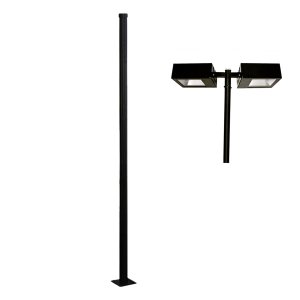 Poste Iluminaçao Publica 3 Metros Aço Pintura Eletrostatica Suporte Luminaria Refletor Residencial C