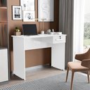 Ver imagem 1 de Escrivaninha Branca Moderna para Quarto e Home Office