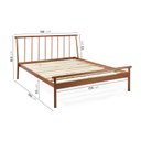 Ver imagem 2 de Conjunto Cama Casal, Mesa de Cabeceira e Arara de Roupas em Aço Begônia CabeCasa MadeiraOriginals