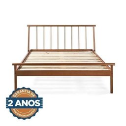 Conjunto Cama de Casal em Aço e 1 Mesa de Cabeceira em Aço Begônia CabeCasa MadeiraMadeira - 8