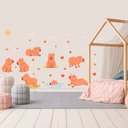 Ver imagem 1 de Adesivos de Parede Capivara Autocolante Infantil Pequeno
