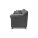 Ver imagem 7 de Sofá 3 Lugares Pé de Madeira Julieta 220 Cm Suede Cinza S04 - D'Rossi