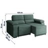 Sofá Retrátil Fox 2 Lugares 1,50m em Suede - 3