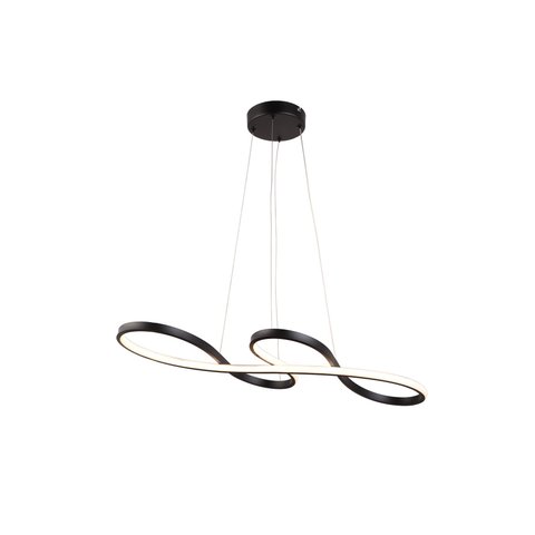 Pendente Moderno Preto 80cm Led 36w 3000k Bivolt 14533-pl