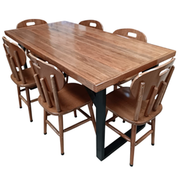 Conjunto de Mesa Jantar 160x80 com 6 Cadeiras Anatômicas - Dg Móveis - 2