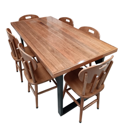 Conjunto de Mesa Jantar 160x80 com 6 Cadeiras Anatômicas - Dg Móveis - 4