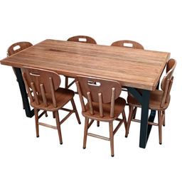 Conjunto de Mesa Jantar 160x80 com 6 Cadeiras Anatômicas - Dg Móveis - 5