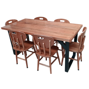 Conjunto de Mesa Jantar 160x80 com 6 Cadeiras Anatômicas - Dg Móveis