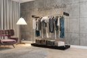 Ver imagem 5 de Arara Closet Expositor de Roupas com Rodízios Aço Cromado - Ideal Ideal Móveis Arara Closet de Roupa