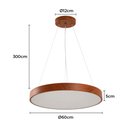 Ver imagem 4 de Lustre Pendente Nordecor Oris 2455 60cm Imbuia Led Bivolt
