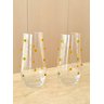 Copos Vidro Long Drink Decorados com Mini Gemas Topázio 550 Ml 2 Unidades - 1