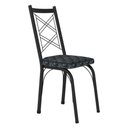 Ver imagem 4 de Kit 4 Cadeiras de Cozinha Delaware Estampado Mosaico Silver Pés de Ferro Preto