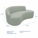 Ver imagem 3 de Sofá Luxuoso Sala de Estar 150cm Lado Direito Bouclé Solenne