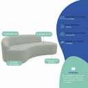 Ver imagem 7 de Sofá Luxuoso Sala de Estar 150cm Lado Direito Bouclé Solenne