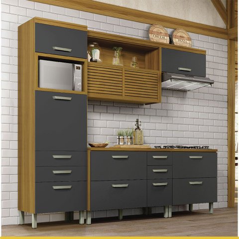 Cozinha 4 Peças 7 Portas 7 Gavetas Nesher Princesa Mdf