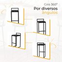 Ver imagem 5 de Kit 4 Banqueta Quadrada Preta para Balcão Ilha Cozinha Gourmet Bancada Piscina Bares Àrea de Lazer