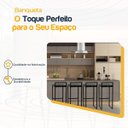 Ver imagem 3 de Kit 4 Banqueta Quadrada Preta para Balcão Ilha Cozinha Gourmet Bancada Piscina Bares Àrea de Lazer