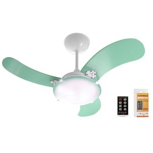 Ventilador de Teto Facilita VentColors Verde 3Pás MDF 220V + Controle Facilita Ventiladores